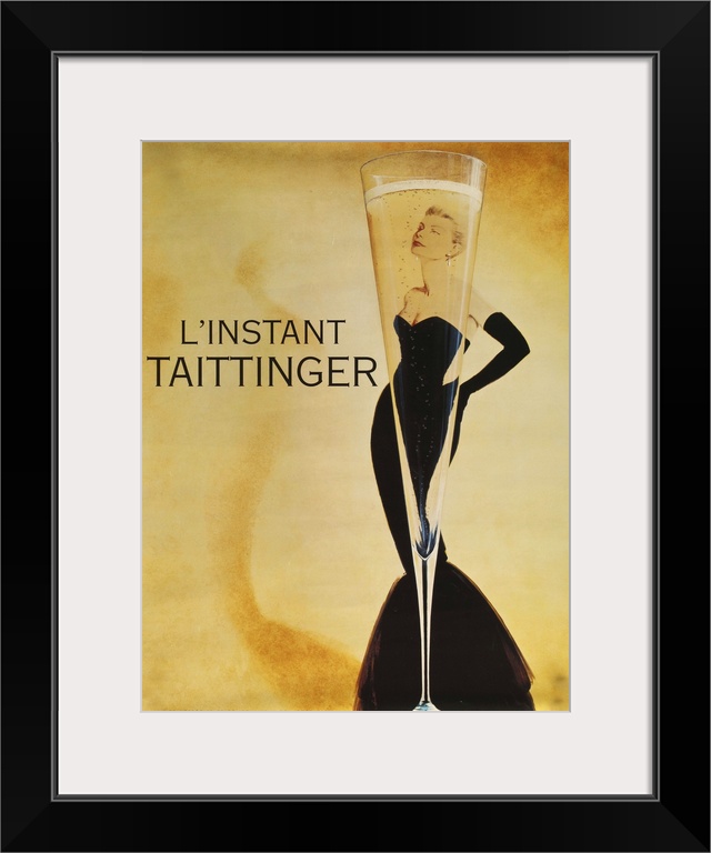 Vintage poster advertisement for L'instant Taittinger.