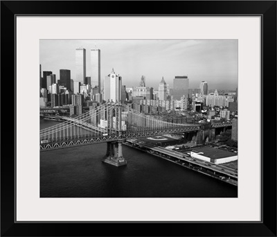 Manhattan Bridge with Twin Towers behind