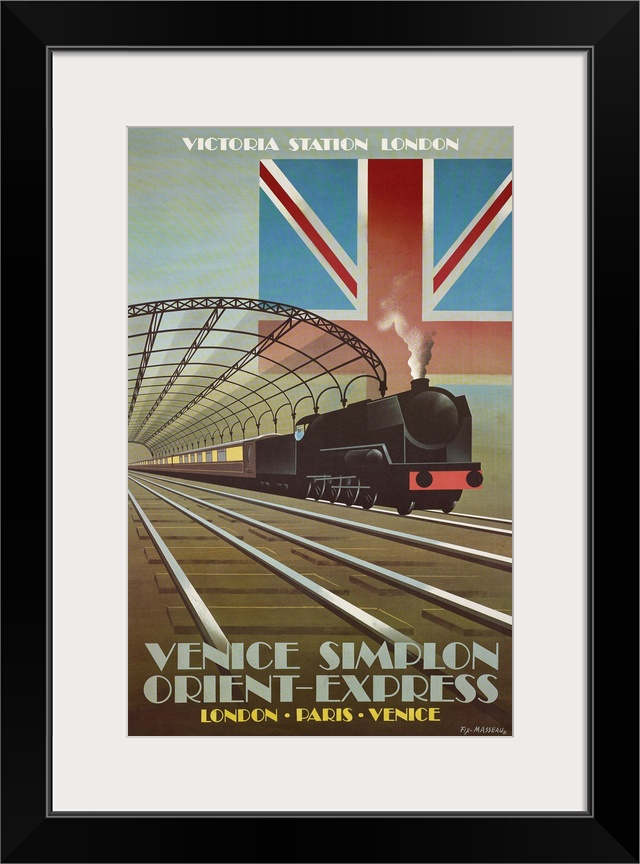 Vintage poster advertisement for Orient Express.