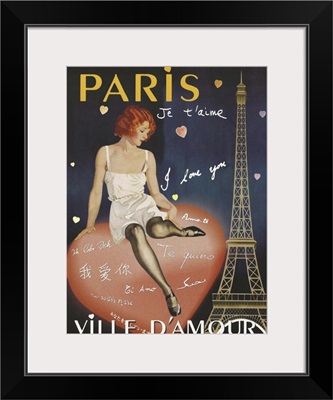 Paris I Love You - Vintage Cabaret Advertisement