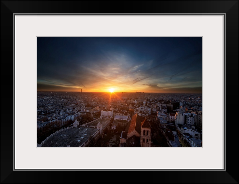 A photograph of Paris at Sunset.