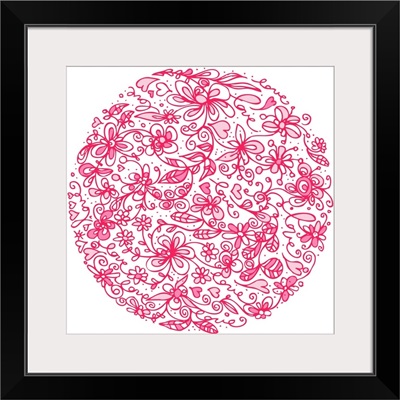 Pink Flower Circle