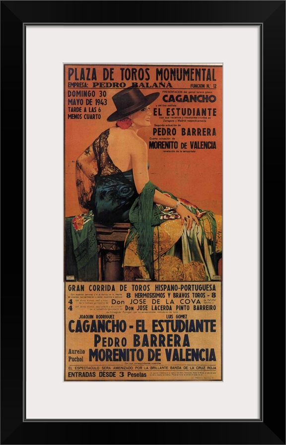 Plaza de Toros, Barcelona - Vintage Entertainment Advertisement