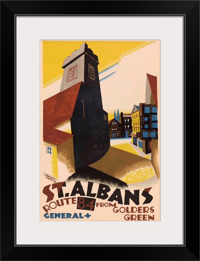 Vintage poster advertisement for Saint Albans London.