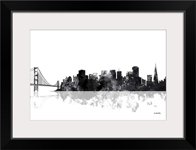 San Francisco California Skyline BW I