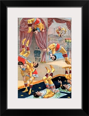 Seven Acrobats - Vintage Poster
