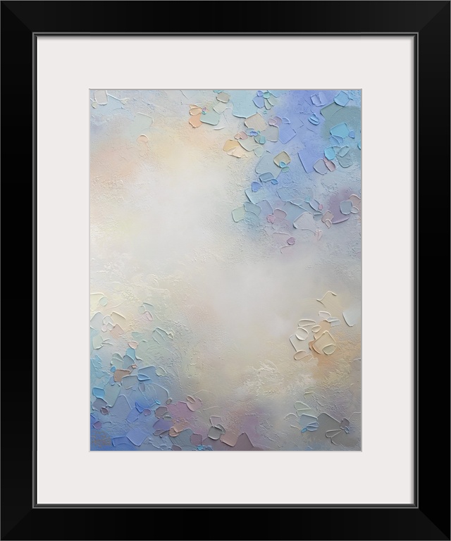 Abstract painting of clouds and sky Giclee art print on canvas by contemporary abstract artist Melissa McKinnon painted wi...