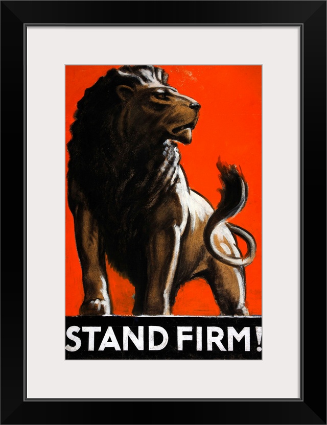 Vintage poster advertisement for Stand Firm.