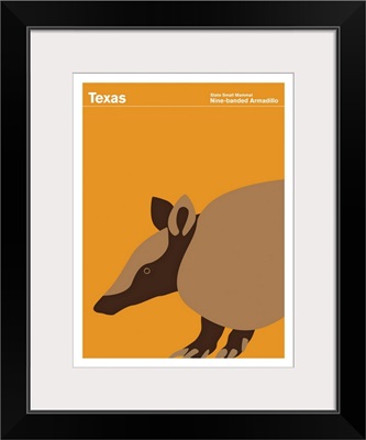 State Posters - Texas State Small Mammal: Nine-banded Armadillo
