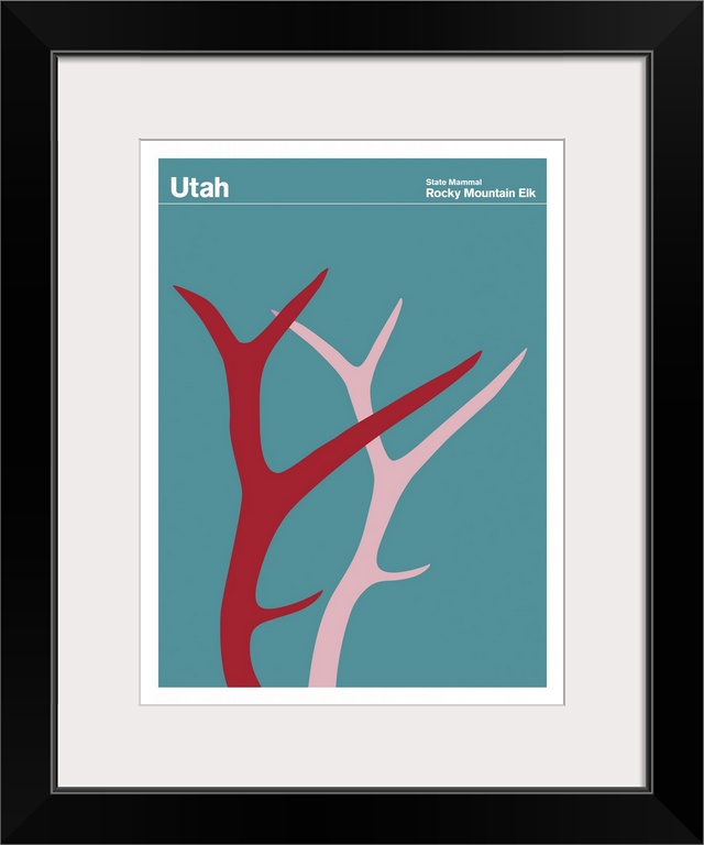 State Posters - Utah State Mammal - Rocky Mountain Elk