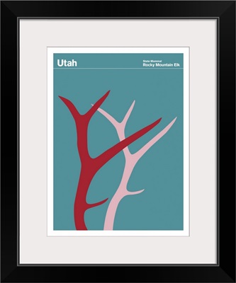 State Posters - Utah State Mammal - Rocky Mountain Elk