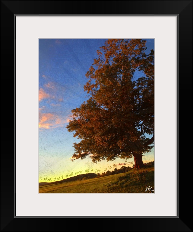 Motivational text against background photograph of a countryside scene.