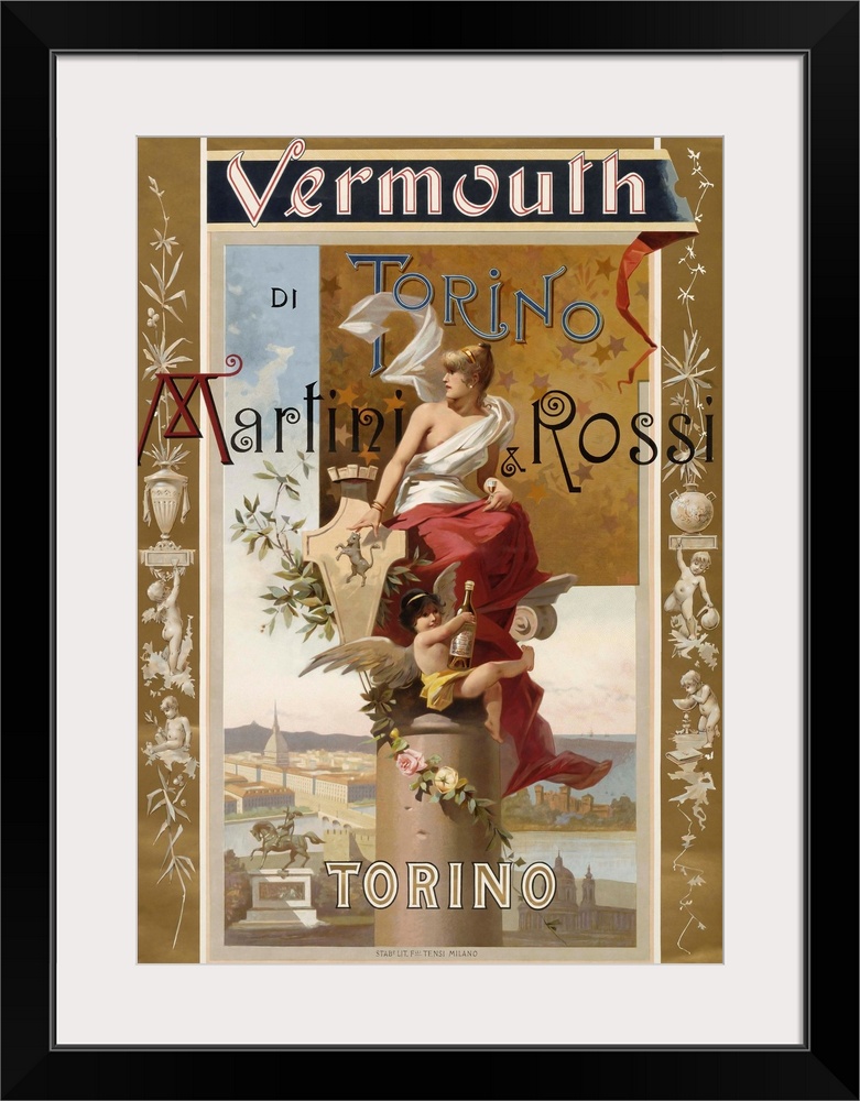 Vermouth, Torino - Vintage Wine Advertisement