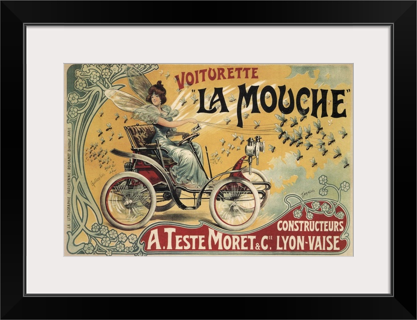 Voiturette La Mouche - Vintage Automobile Advertisement