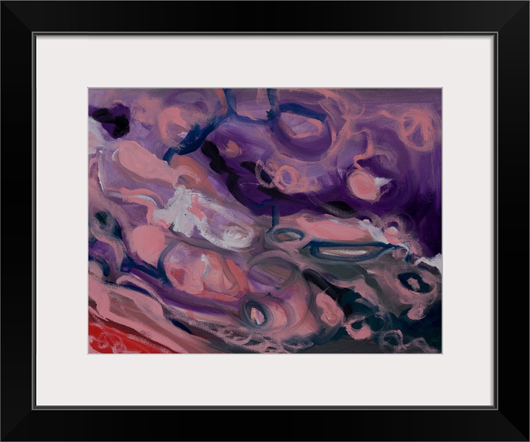 An abstract painting of tonal variation and play; a fluid movement.