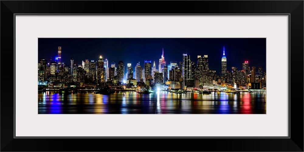 Manhattan Panoramic View At Night