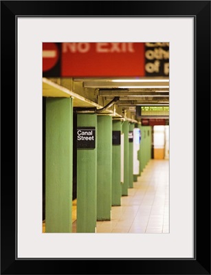 New York City Subway Station At Canal Street