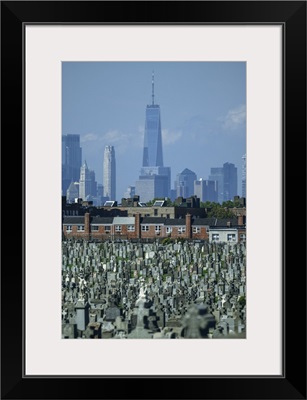 St. Michael's Cemetery With 1WTC In The Background