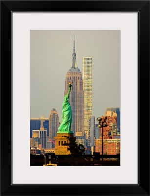 Statue Of Liberty And Empire State Buillding