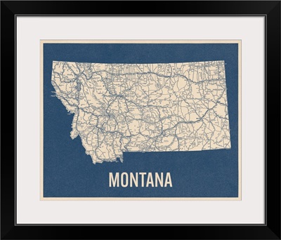 Vintage Montana Road Map 2