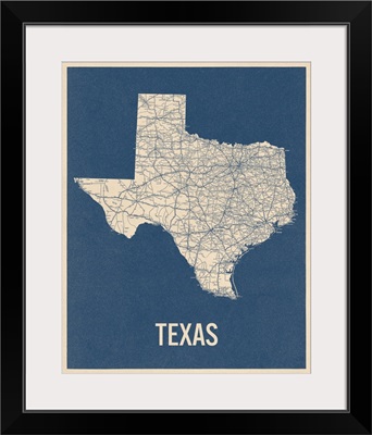 Vintage Texas Road Map 2
