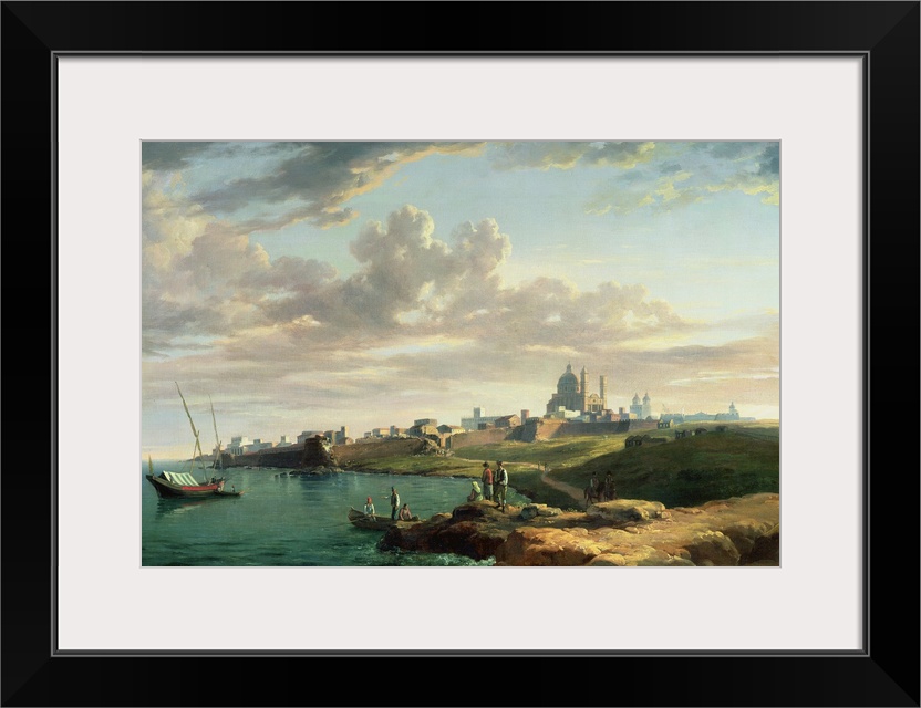 BAL40080 A View of Montevideo  by Marlow, William (1740-1813); oil on canvas; Rafael Valls Gallery, London, UK; English, o...