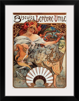 Advertising Poster By Alphonse Mucha For Lefevre Utile Biscuits