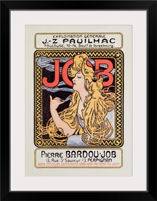 Advertising Poster For Cigarette Paper Job Created By Alphonse Mucha, 1900