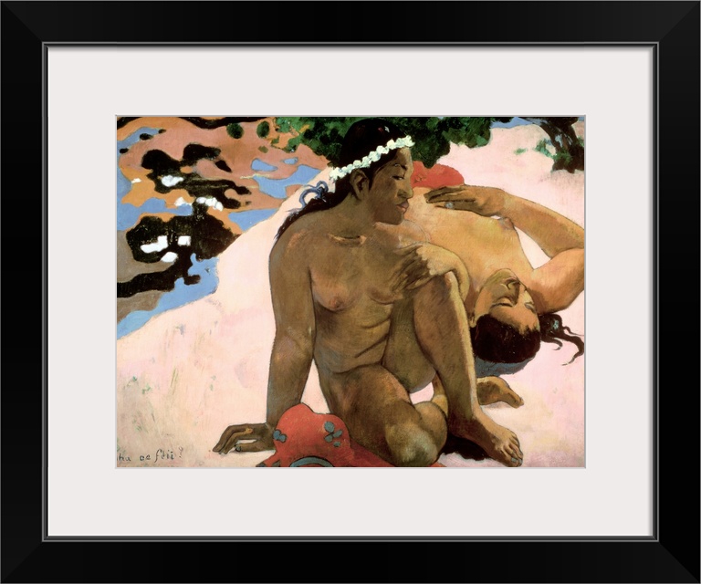 XIR37560 Aha oe Feii? (Are You Jealous?), 1892 (oil on canvas)  by Gauguin, Paul (1848-1903); 66x89 cm; Pushkin Museum, Mo...