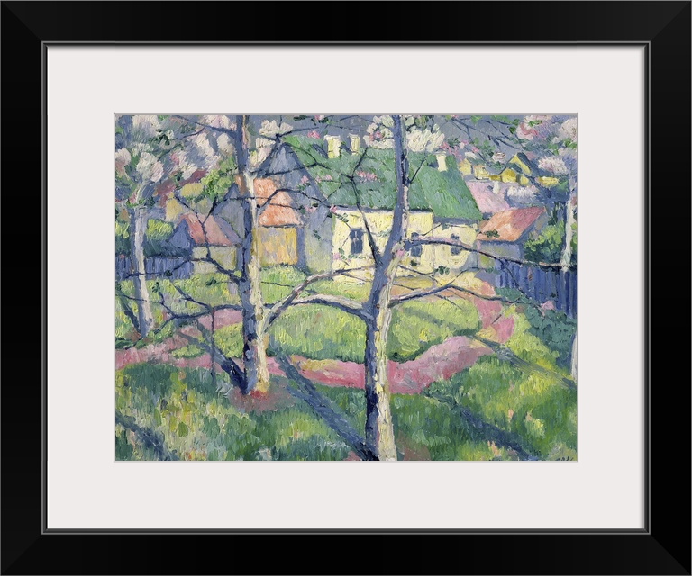 SRM96254 Apple Trees in Bloom, 1904 (oil on canvas) by Malevich, Kazimir Severinovich (1878-1935); 55x70 cm; State Russian...