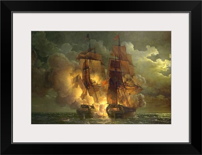 Battle Between the French Frigate 'Arethuse' and the English Frigate 'Amelia'