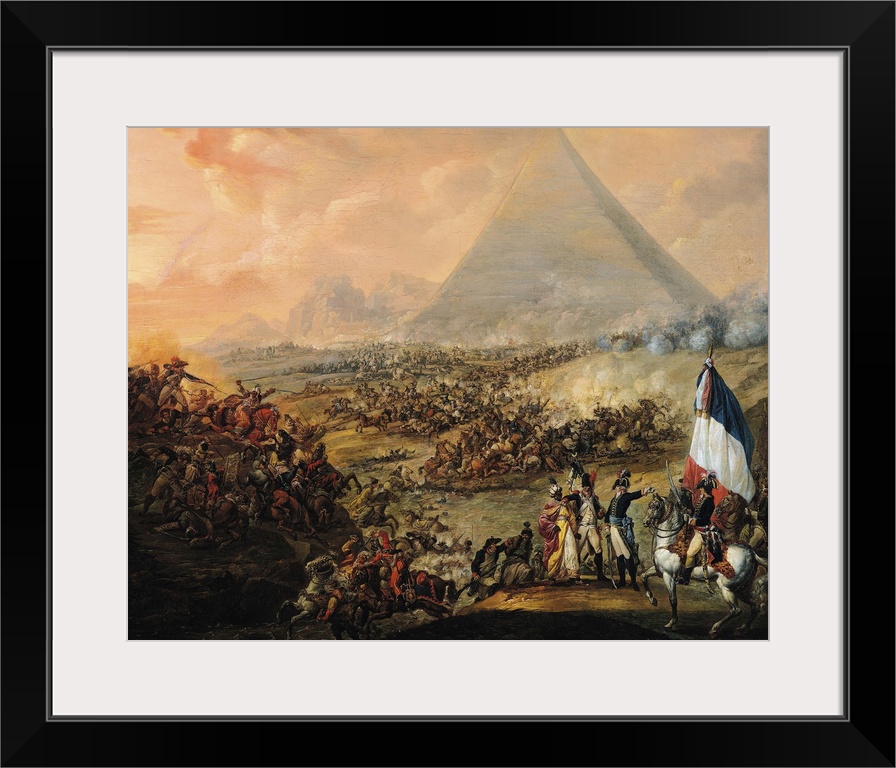 XAV28342 Battle of Pyramids, 21 July 1798 (oil on canvas)  by Watteau, Francois Louis Joseph (1758-1823); Musee des Beaux-...