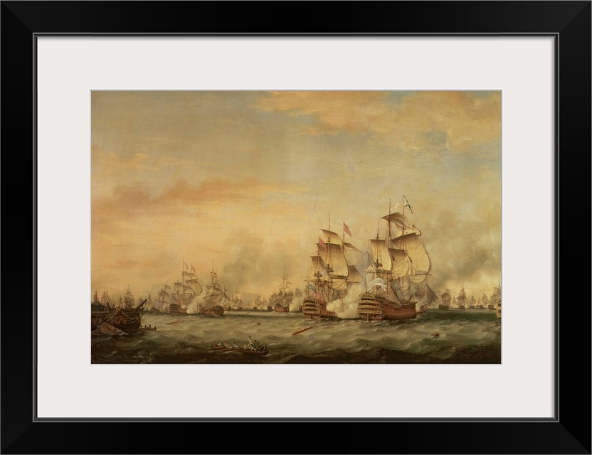 BAL2375 Battle of the Saints, 1782 by Whitcombe, Thomas (1760-1824); National Maritime Museum, London, UK; (add.info.: Les...