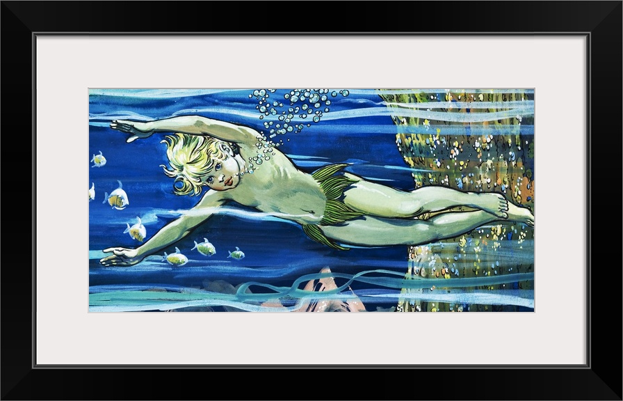 The Water Babies. Original artwork for "Once Upon a Time."