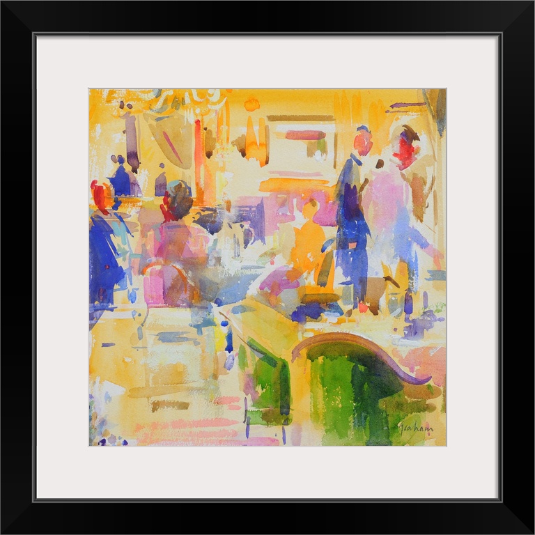 Breakfast at The Carlyle, New York (originally w/c on paper) by Graham, Peter