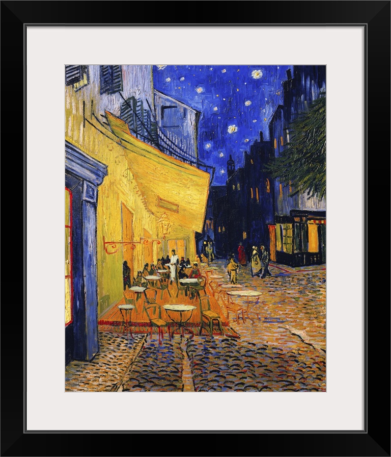Cafe Terrace, Place du Forum, Arles, 1888. Originally oil on canvas.