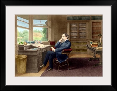 Charles Dickens In His Study In Gadshill, 1865-70