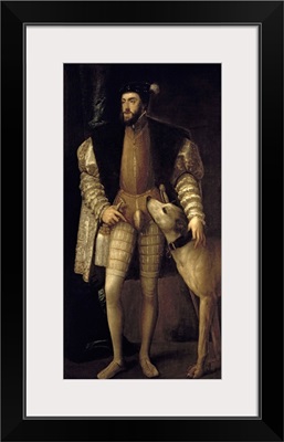 Charles V (1500-58) Holy Roman Emperor and King of Spain with his Dog, 1533