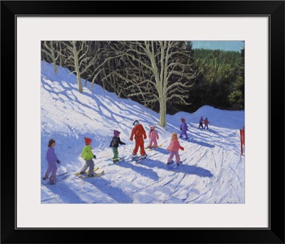 Children's Ski Lesson, Courchevel To La Tania