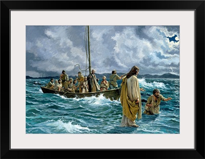 Christ walking on the Sea of Galilee