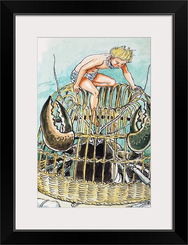 Artwork based on the novel "The Water Babies," by Charles Kingsley.