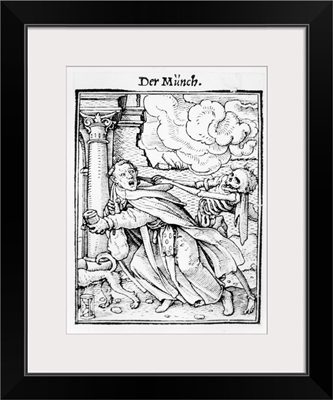 Death and the Mendicant Friar, from 'The Dance of Death', c.1538