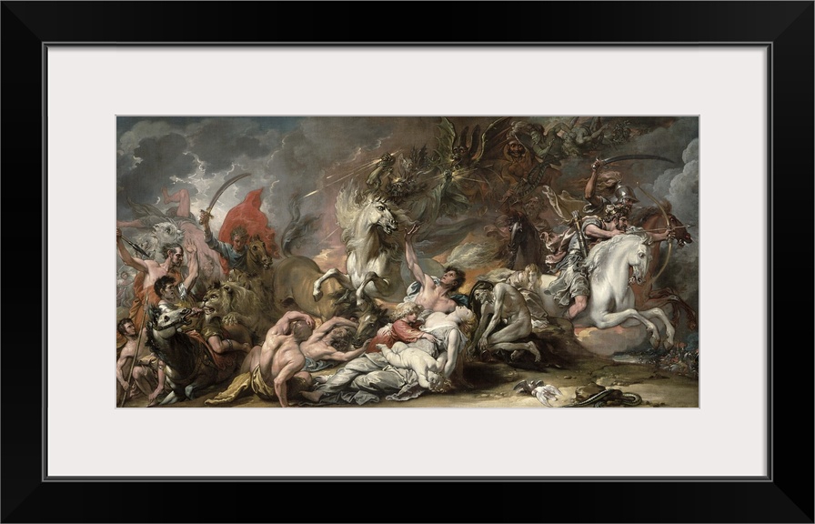 DTR140421 Death on the Pale Horse, 1796 (oil on canvas) by West, Benjamin (1738-1820); 59.5x128.5 cm; Detroit Institute of...