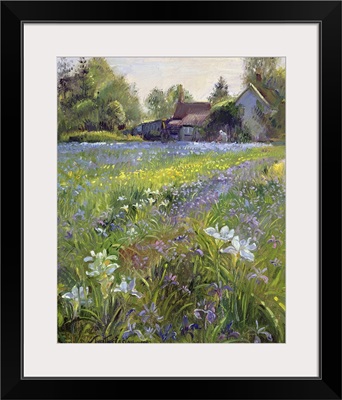 Dwarf Irises and Cottage, 1993