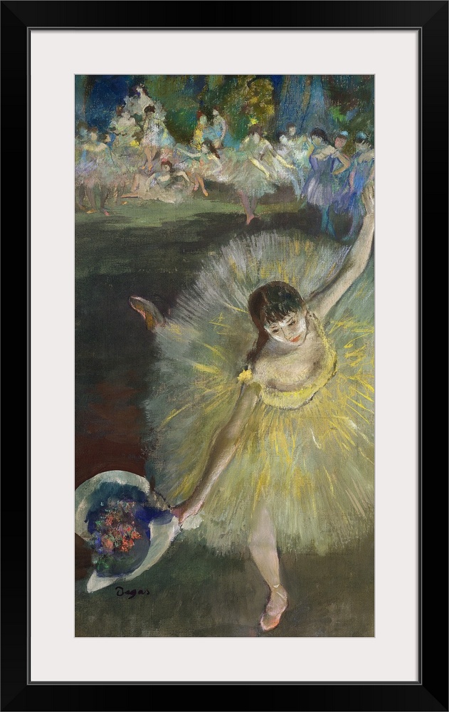 XIR370 End of an Arabesque, 1877 (oil & pastel on canvas)  by Degas, Edgar (1834-1917); oil and pastel on canvas; 67.4x38 ...