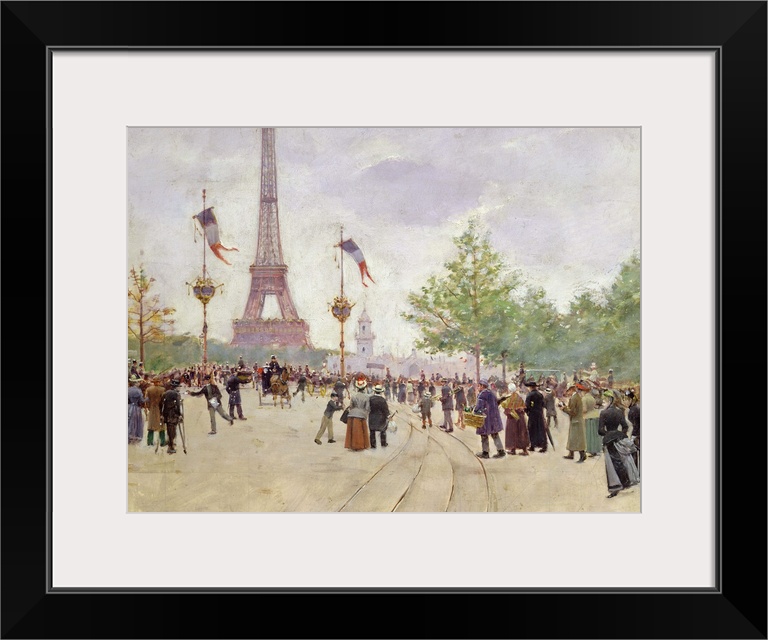 XIR10263 Entrance to the Exposition Universelle, 1889 (oil on canvas)  by Beraud, Jean (1849-1935); 30x40 cm; Musee de la ...