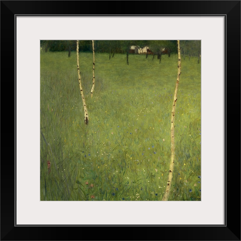 Farmhouse with Birch Trees, 1900 (oil on canvas)  by Klimt, Gustav (1862-1918); Private Collection; this work was in the c...