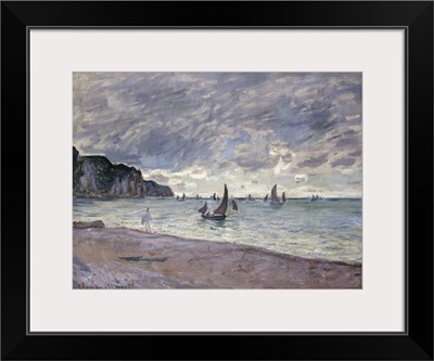 Fishing Boats In Front Of The Beach And Cliffs Of Pourville, 1882