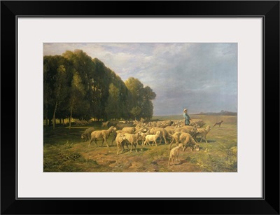 Flock of Sheep in a Landscape