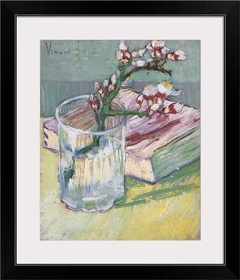 Flowering Almond Branch In A Glass With A Book, 1888
